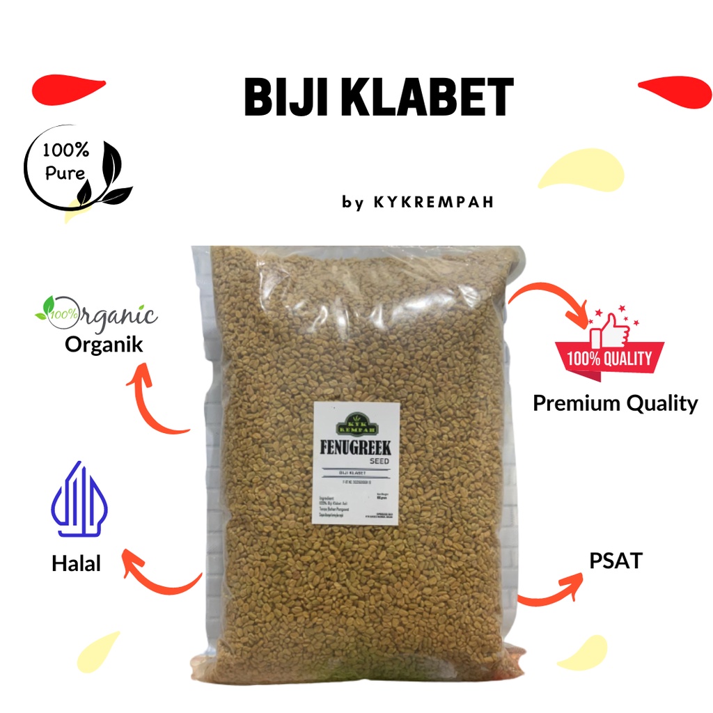 

KLABET HULBAH FENUGREEK / Pelancar Asi / Methi Seeds