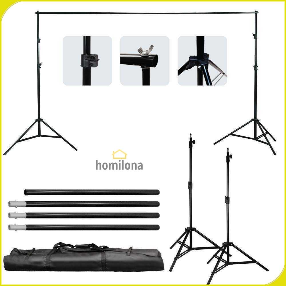 TaffSTUDIO Bracket Stand Backdrop Foto Studio 190 x 300 cm - BS-300