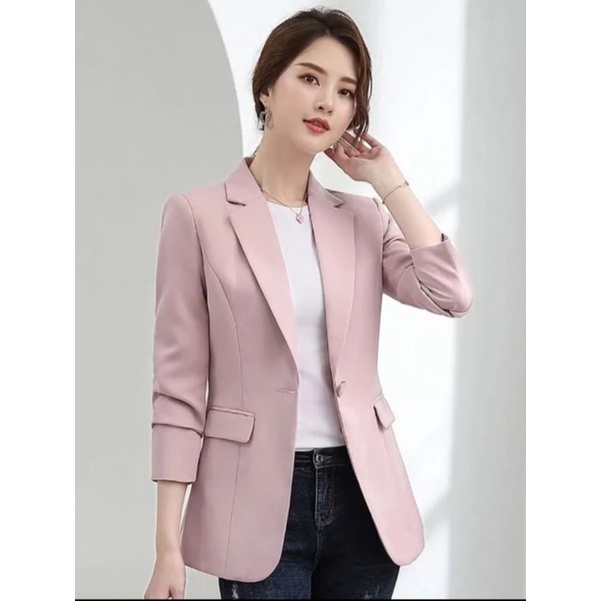 Blazer Wanita Korea/Blazer Pink Wanita/Jas Wanita