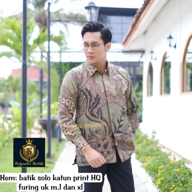 KEMEJA BATIK/KEMEJA BATIK LENGAN PANJANG EKSKLUSIF/100% ORIGINAL BATIK SOLO PREMIUM/LULUS STORE ID