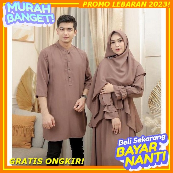 Baju Couple Keluarga Jasmine Olive Terbaru 2023 Sarimbit Keluarga Baju Muslim Couple Seragam Lebaran