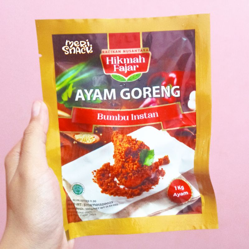 

Hikmah Fajar Bumbu Ayam Goreng 100gr Untuk 1Kg Ayam / Instant