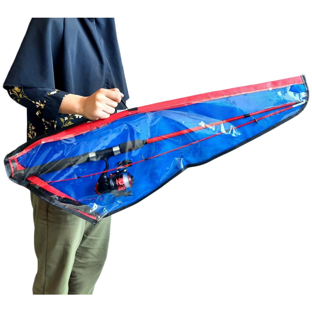 TAS Pancing Mika Transparan Super Kuat dan Trendy Ukuran 65Cm - 80Cm ANTI AIR