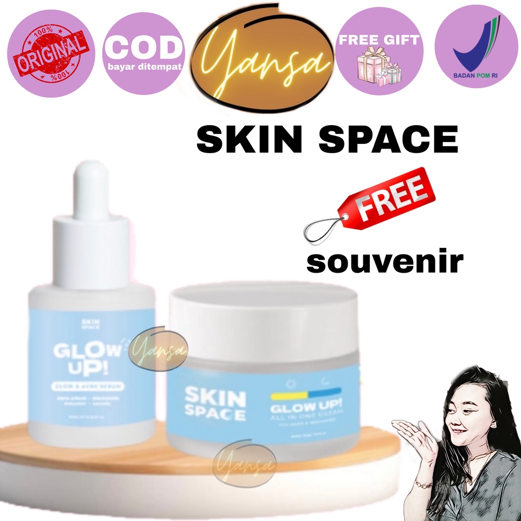 GLOW UP PACKAGE! BUNDLING CREAM &amp; SERUM - MOISTURIZER SKINSPACE