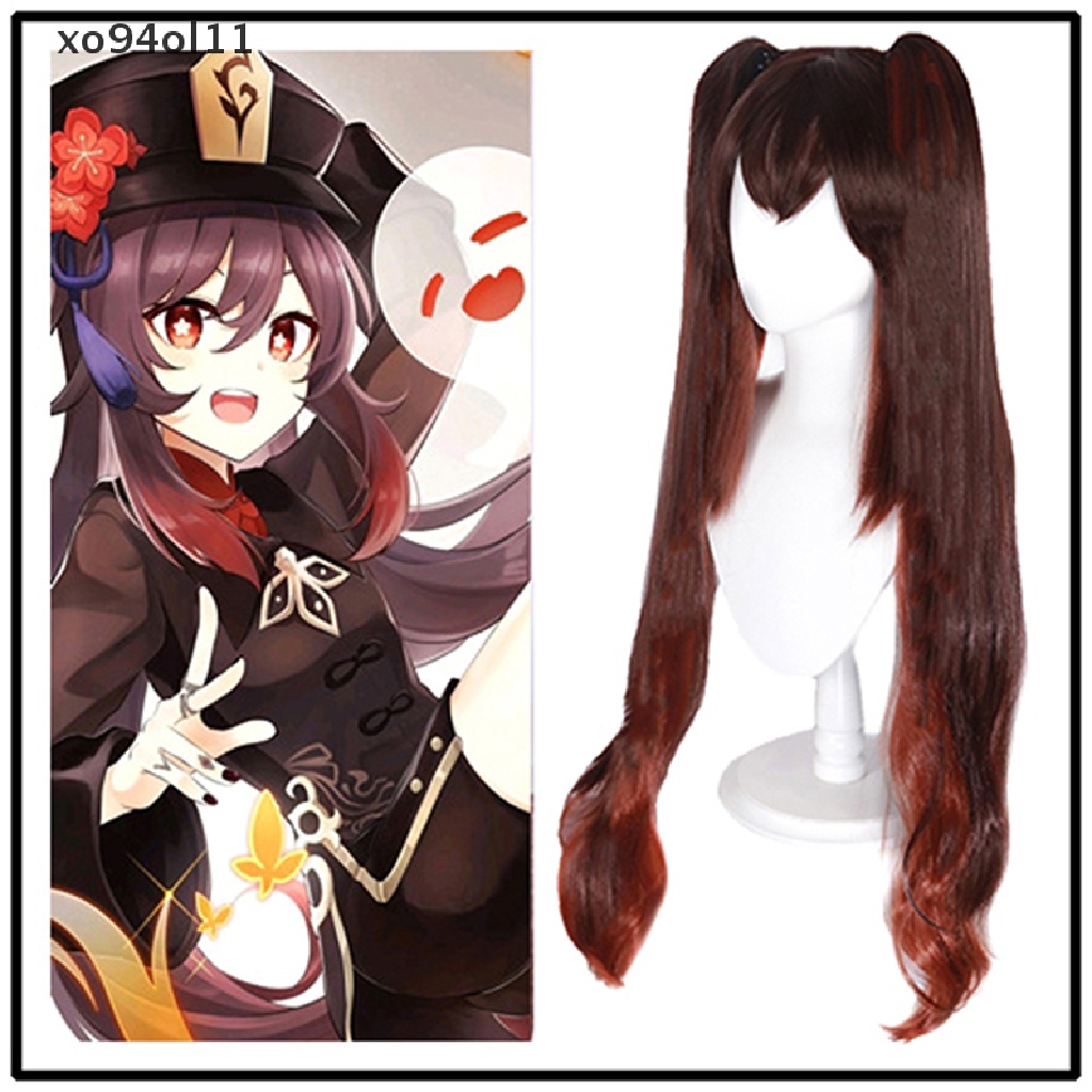 Wig Cosplay XO Genshin Impact Hutao Anime Game Hu Tao Alat Peraga Kostum Gaya Cina OL