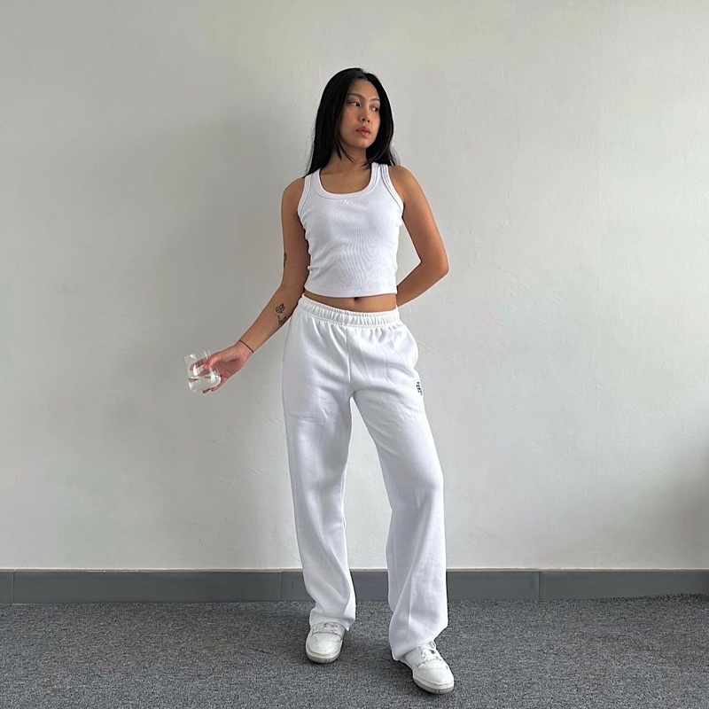 First Time Round - Classic Track Pants - White