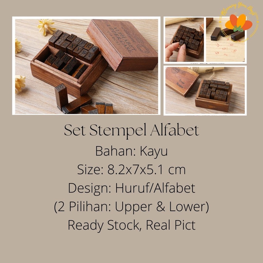 

RK Bloomingyourdays Stempel huruf alfabet alphabet stamp set journal bujo DIY cetakan cap stationery