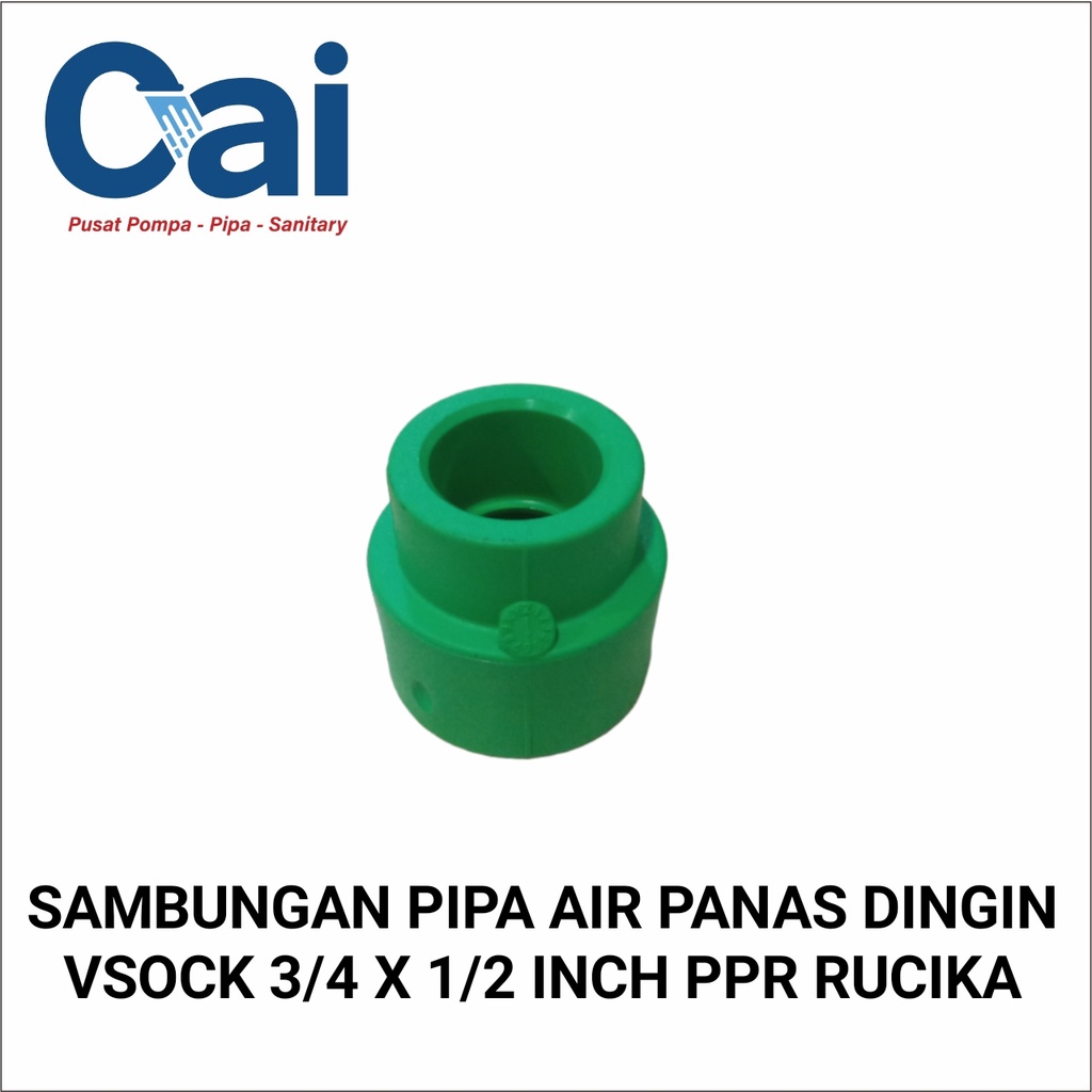 SAMBUNGAN PIPA AIR PANAS DINGIN - VSOCK 3/4 X 1/2 INCH PPR - REDUCER - FITHING PIPA
