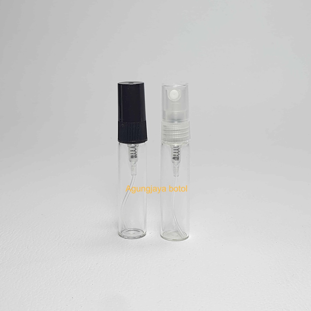 Botol Kaca 5 Ml Clear Tutup Spray /  Botol Kaca / Botol Kaca Parfum / Botol Kaca Spray / Botol Parfu