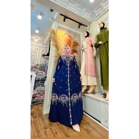 DRESS BORDIR ACEH/GAMIS BORDIRE ACEH/GAMIS PREMIUM/GAMIS KATUN TOYOBO BORDIRE/DRESS BORDIR MOTIF KIP