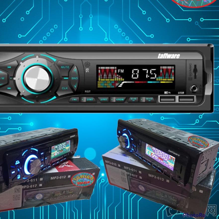 Depan Tape Mobil tip Audio tipe head unit single din MP3 Player Bluetooth receiver power Radio USB m
