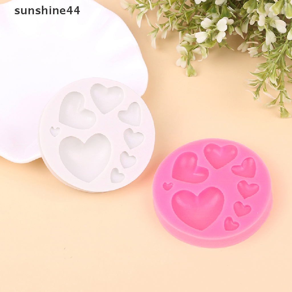 Sunshine Aneka Love Bentuk Hati Silicone Cake Mold Baking Cetakan Silikon Untuk Sabun Cookies Fondant Kue Tools Cake Decorag.