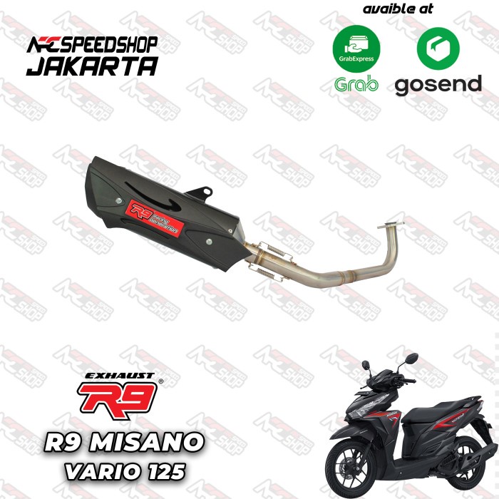 Knalpot R9 Misano Honda Vario 125 Fullsystem R9 Misano #Original