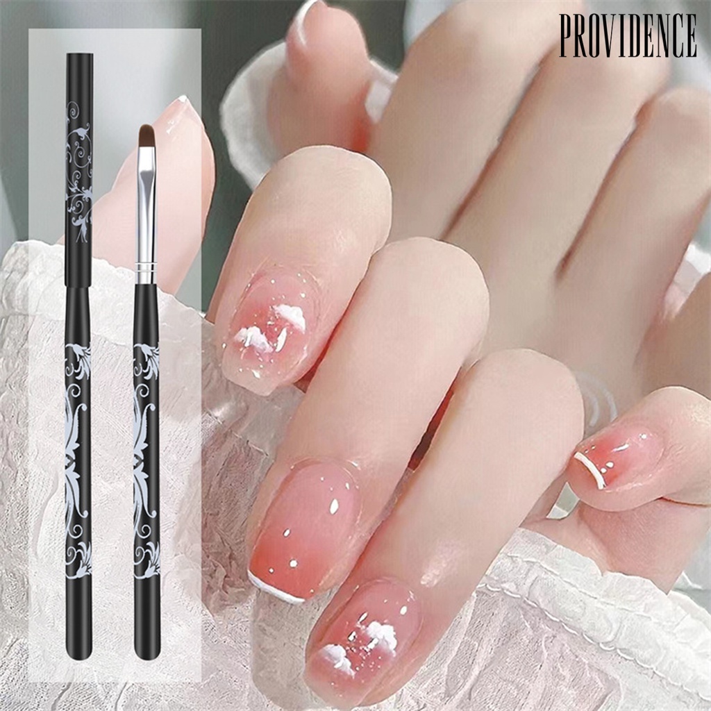 Providence Manicure Pen Bulu Lembut Ukiran Pen Holder Tidak Berbulu DIY Dengan Penutup UV Gel Lukisan Kuku Fototerapi Pena Pasokan Wanita