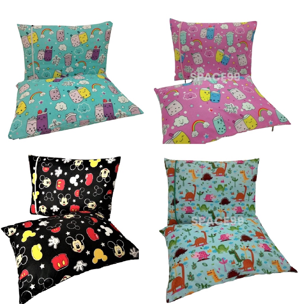 Paket Sarung Bantal Resleting Motif Anak 18pcs