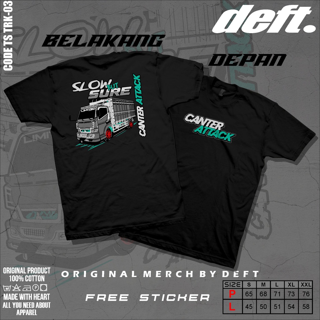 Kaos Truck CANTER ATTACK Truk Terbaru Mitsubishi Canter