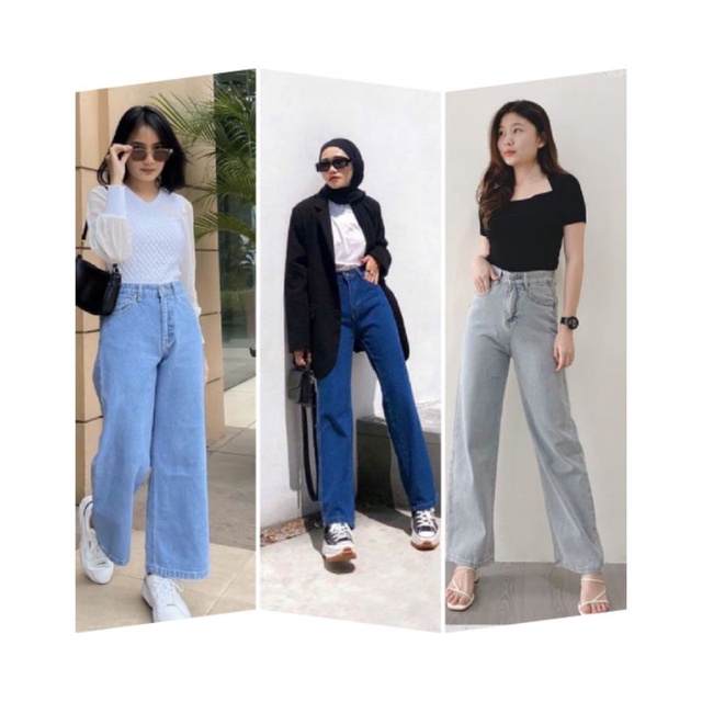 Celana Jeans Wanita Putih Crem Hitam Snow//size 27-28-29-30.Jeans Celana Wanita Trkinian