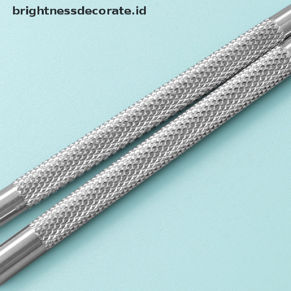 [Birth] Double Ended Nail Pusher Cuticle Remover Manicure Pedicure Alat Baja Kecantikan [ID]