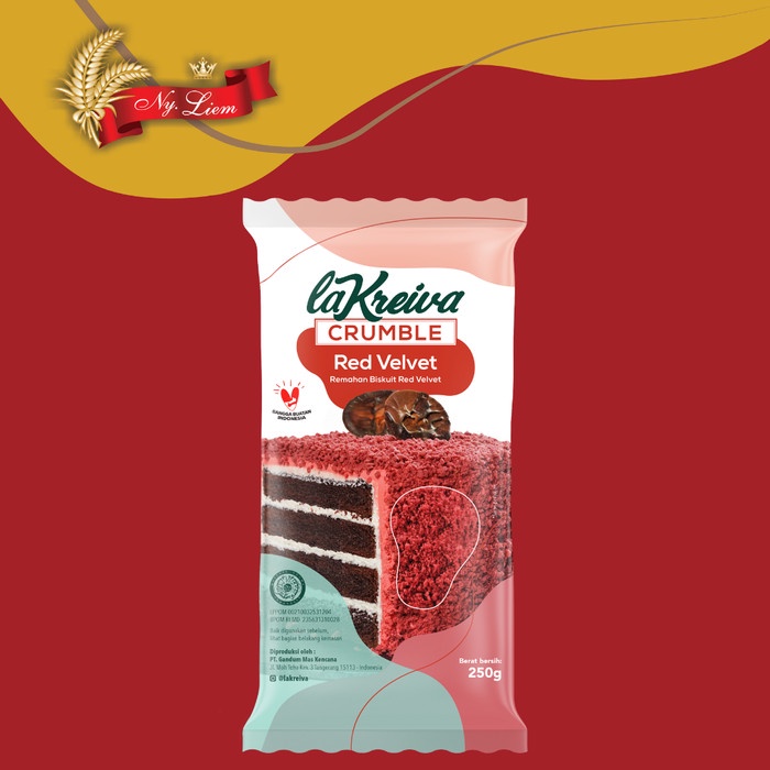 

DISCOUNT LA KREIVA RED VELVET / REMAHAN BISKUIT RED VELVET 250 GRAM [100% ORIGINAL]