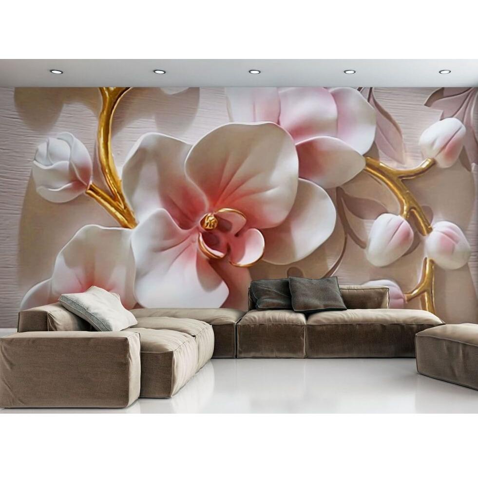 Wallpaper Custom Floral 3d, Wallpaper Dinding 3d, Wallpaper Custom 3d,Wallpaper Bunga 3d 63