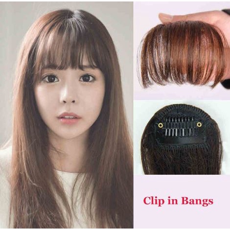 Hair Clip Poni Depan Ala Korea Poni Palsu Korea Poni Hair Clip Rambut Poni Palsu Wanita