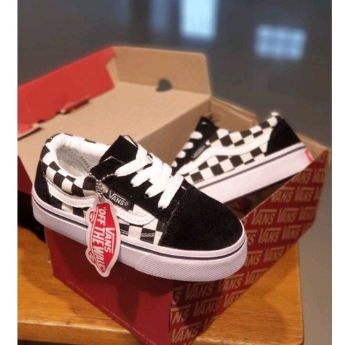 Sepatu Vans Anak Checkerboard Motif Catur Sepatu Sneaker Anak Laki Perempuan Unisex Premium Quality