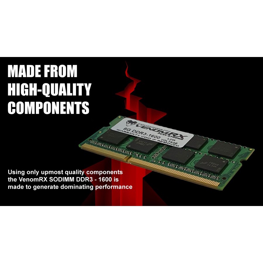 Ram Memory Venomrx Sodimm 4GB DDR3 Lv Low Voltage Ram Laptop