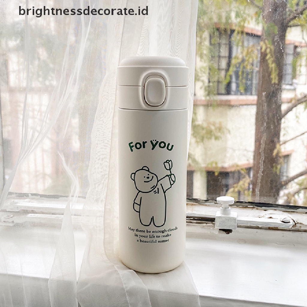 [Birth] Mug Termos Korea Kapasitas Besar Cangkir Botol Air Portabel Anti Bocor Ganda [ID]