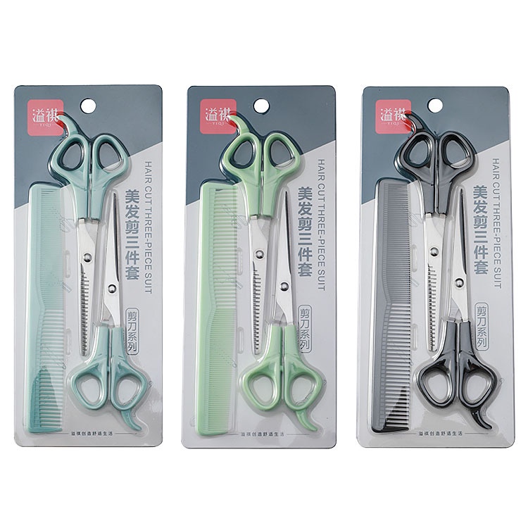 Gunting Cukur Sisir Rambut Set 3 / Set Import Stainless Tajam