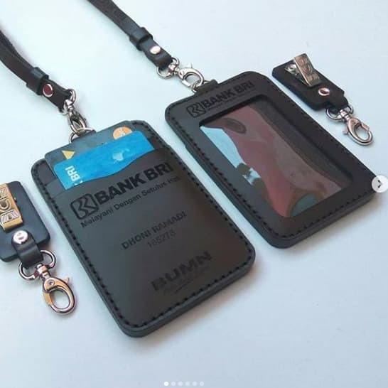 

Best! Name Tag Bank BRI Kulit Sapi Asli Costum Nama/Logo - Hitam