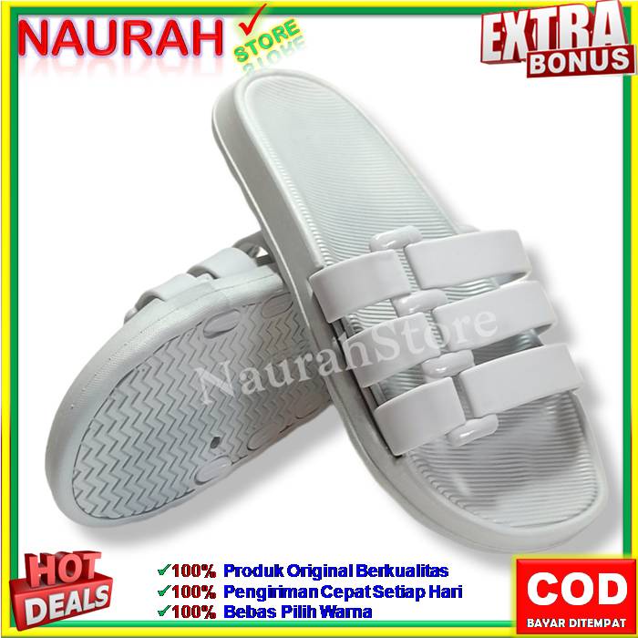 ✨ COD ✔️ SANDAL WANITA BALANCE V202 S8D 3 STRAP POLOS TEBAL NYAMAN AWET SOL ANTI SLIP