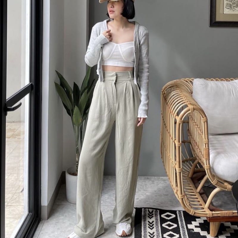 BEFAST - ZRX OOTD WANITA CELANA PANJANG OCHI / KULOT ABY HIGHWAIST / Celana Kulot Casual /  Celana Panjang Kulot Polos / Pakaian Kerja Wanita / Kulot HW Trendy / OOTD Wanita Ala Style Korean / Fashion Kekinian Remaja ABG