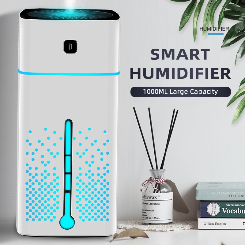 Mi.more Air Humidifier Aromatherapy 1000Ml Oil Diffuser RGB Malam Lampu Purifying Mist Maker Rumah Tangga Disesuaikan Kabut Kapasitas Besar