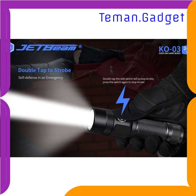 TG-SNT JETBeam Senter LED EDC Flashlight Luminus SST-70 2400 Lumens - KO-03