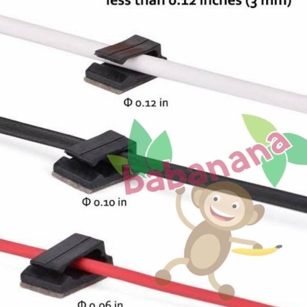

Cable clip kecil clamp cord holder penjepit kabel manajemen pengatur