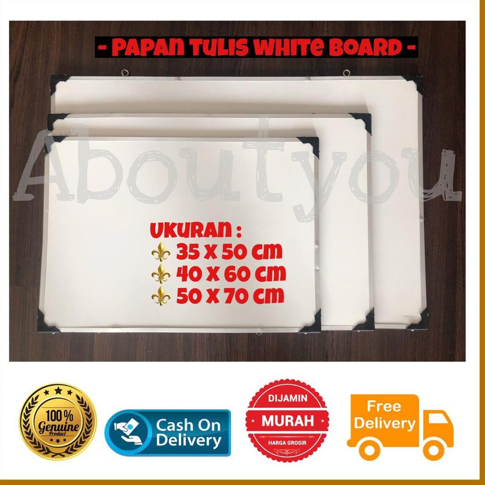 

Papan tulis White board gantung 35 x 50 cm besar MURAH 91