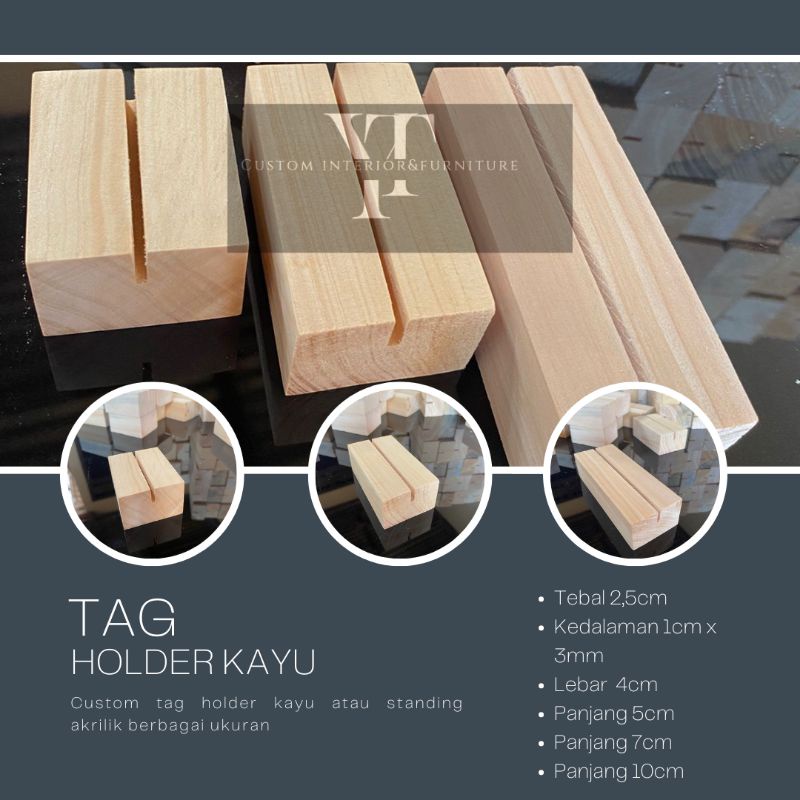 

tag holder kayu