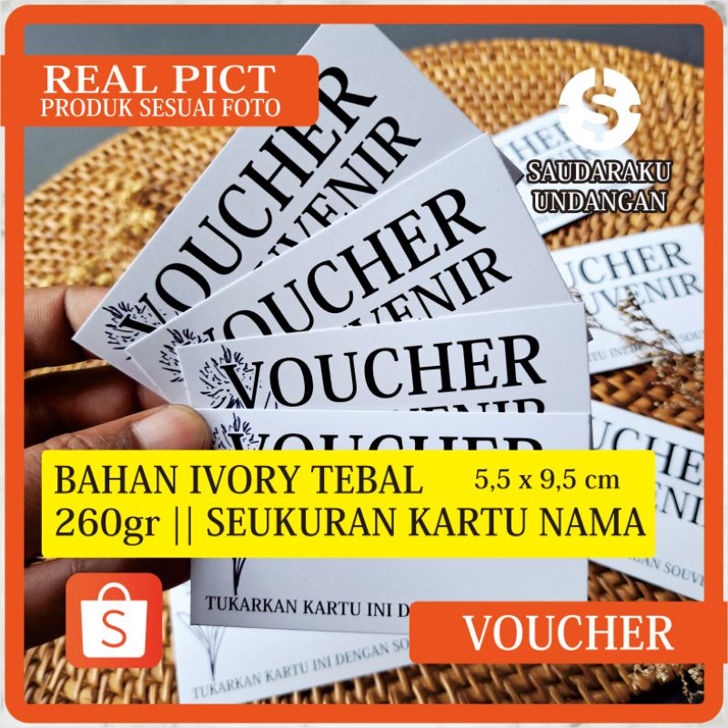 VOUCHER SOUVERNIR CUSTOM VOUCHER SOUVENIR READY STOK , KARTU PENGAMBILAN SOUVENIR , KARTU SOUVENIR