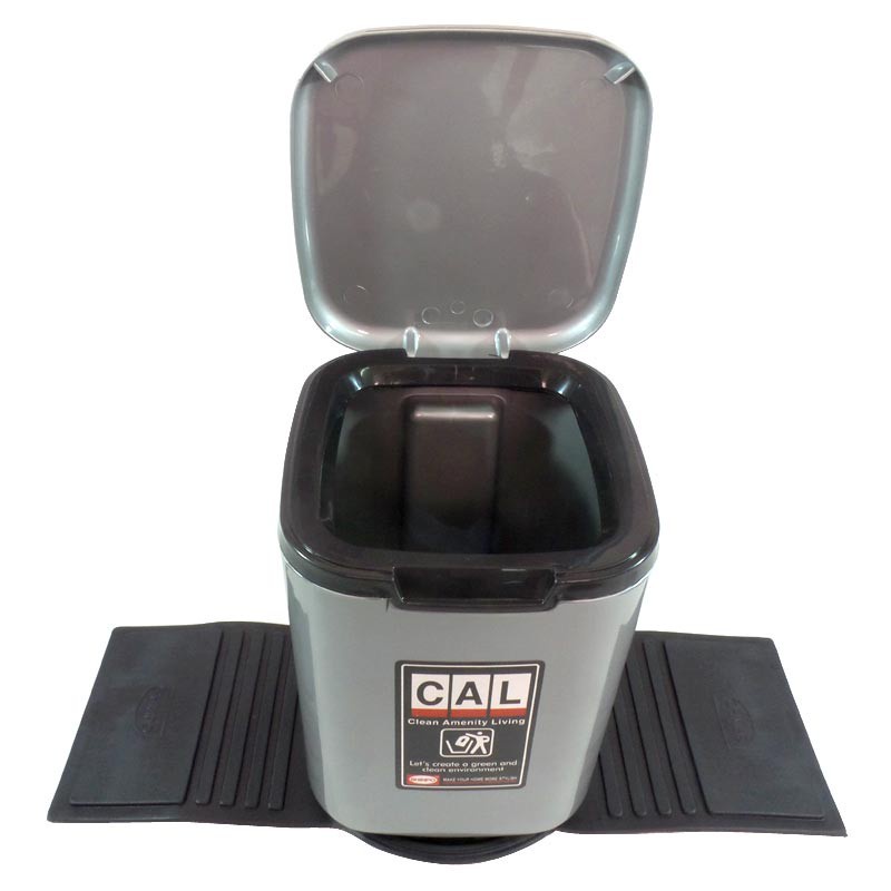 (SerbaSerbi)Tong Sampah Mobil Plastik Portable / Tempat Sampah Mobil Dustbin Shinpo Anti Tumpah Dilengkapi Tatakan Karpet-13x13x17 Cm