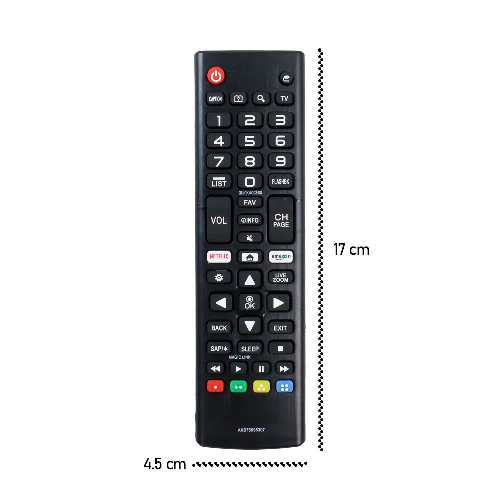 XZT Remote TV LG LED LCD Smart HDTV - AKB75095307 - Black