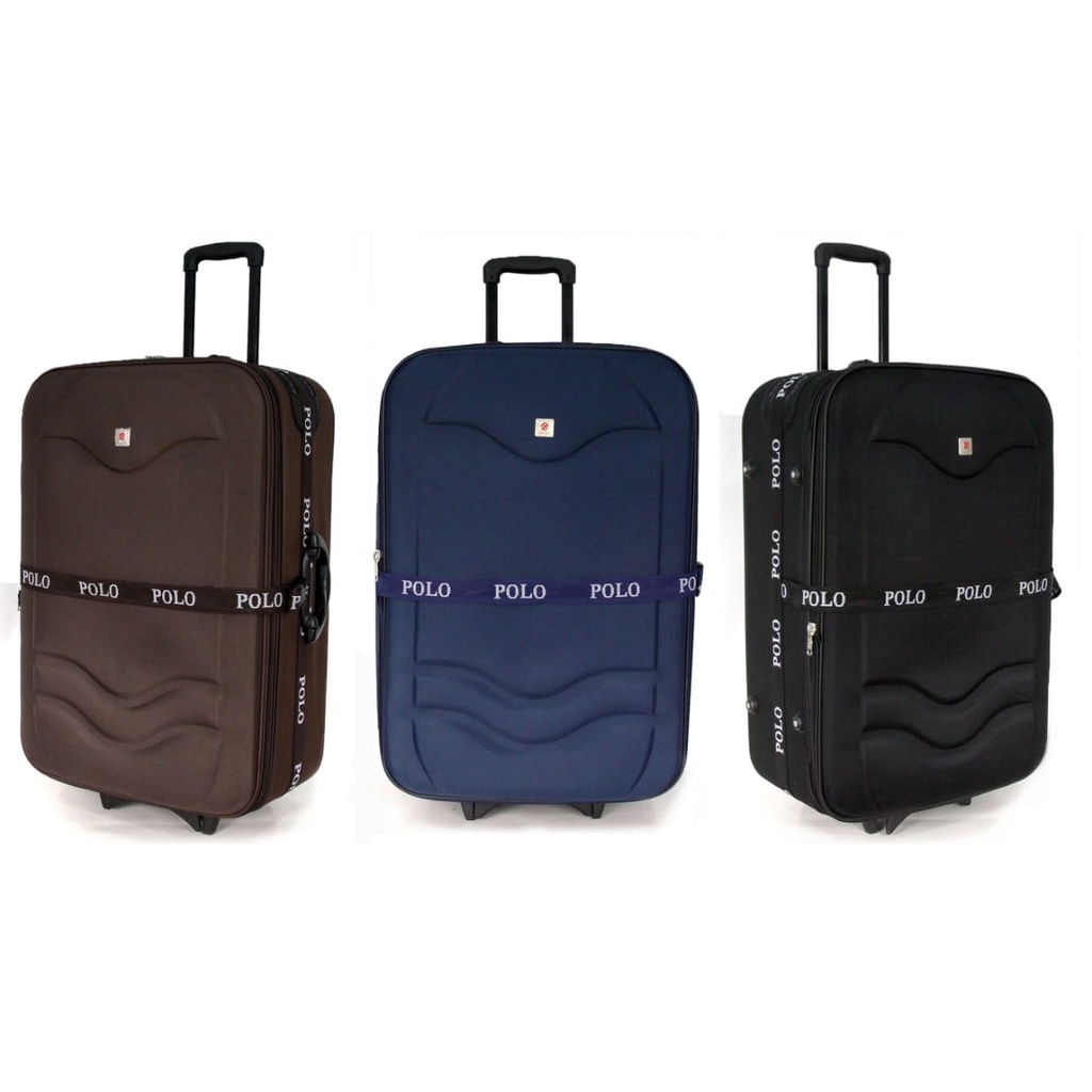 Koper 28 Inch Emborse Koper Polo Classic Bahan Kain Ukuran Besar