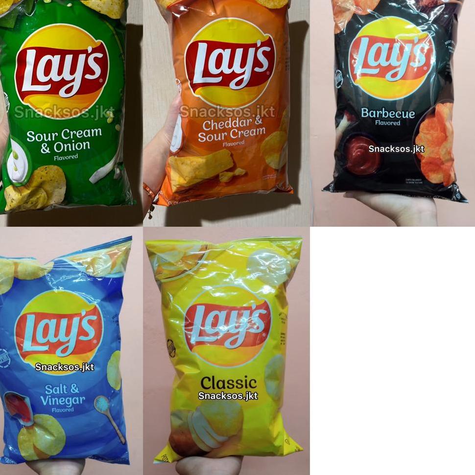 

Bestseller ' LAY’S POTATO CHIPS CLASSIC / BARBECUE / SALT AND VINEGAR / SOUR CREAM AND ONION / CHEDDAR AND SOUR CREAM- USA LAYS ツ