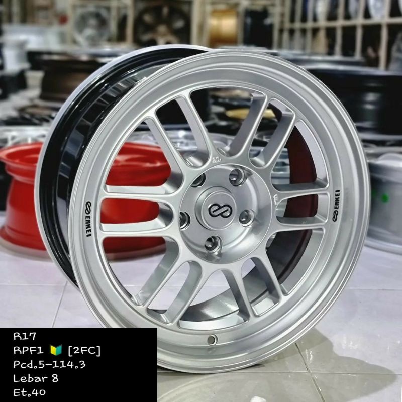 velg racing enkei rpf1 ring 17 lebar 8 et 40 untuk civic hrv terios rush voxy xpander innova ertiga