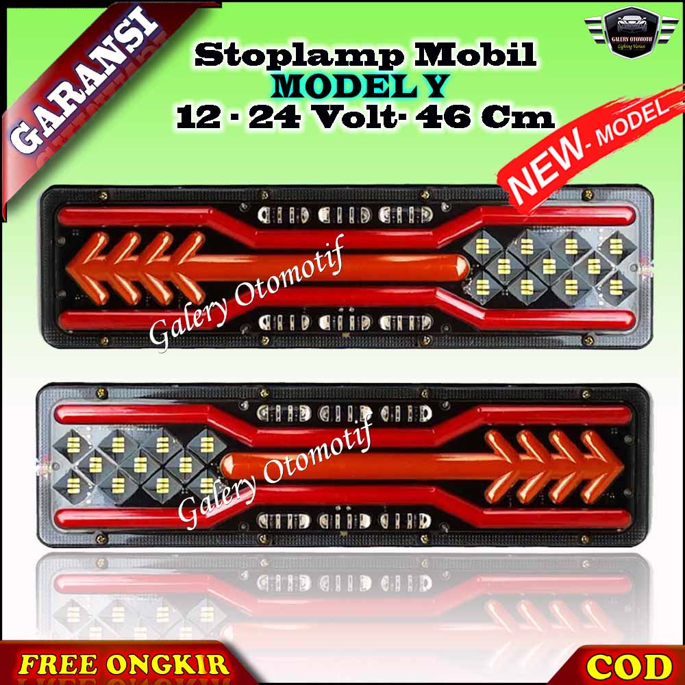 Jual Lampu Variasi Stop Lamp Stoplamp Sein Running Rem Led Belakang Model Y Kipas Mobil Truk