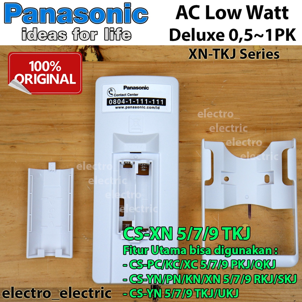 Remote AC Panasonic Lowat Deluxe 0,5 ~ 1PK XN-TKJ Series