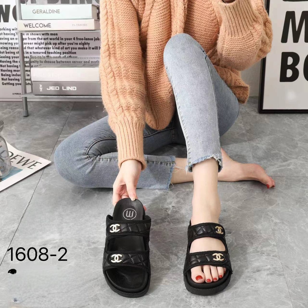 SANDAL WEDGES PEREMPUAN BAN DUA CHNLL LINK 238-8 / 7 BALANCE N M