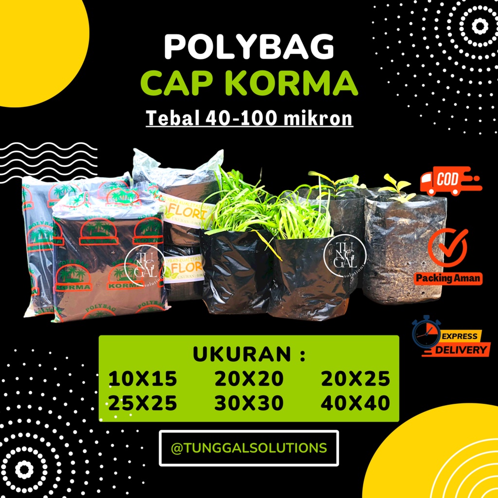 POLYBAG (500 gram) - Polybag tebal, Polybag Korma, Polybag tebal 100 mikron, polybag tebal 80