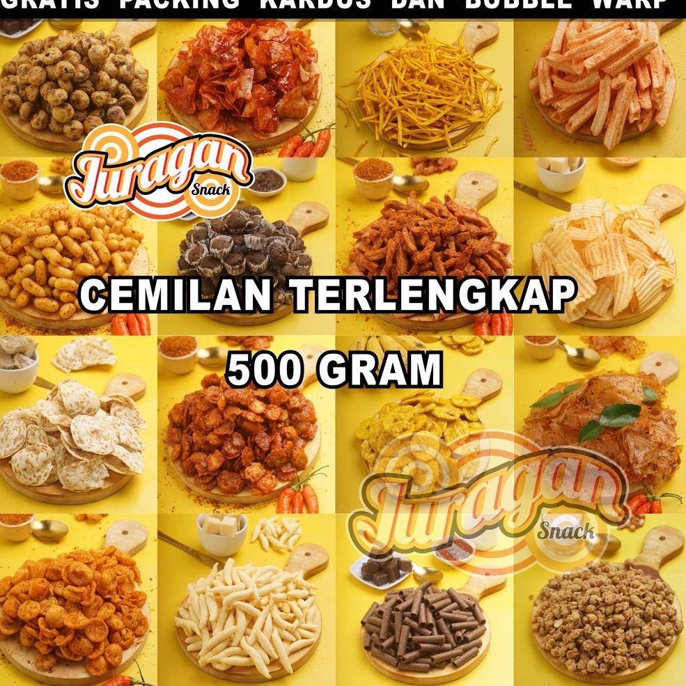 

Kualitas Premium.. SNACK KILOAN TERLENGKAP 500 GRAM makanan ringan jajanan cemilan camilan pedas asin gurih manis murah IE8