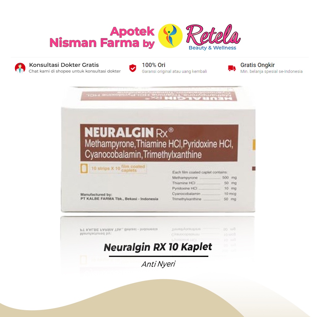 Neuralgin Rx 10 Kaplet – Neuralgin Rx 100 kaplet – IPYGMC
