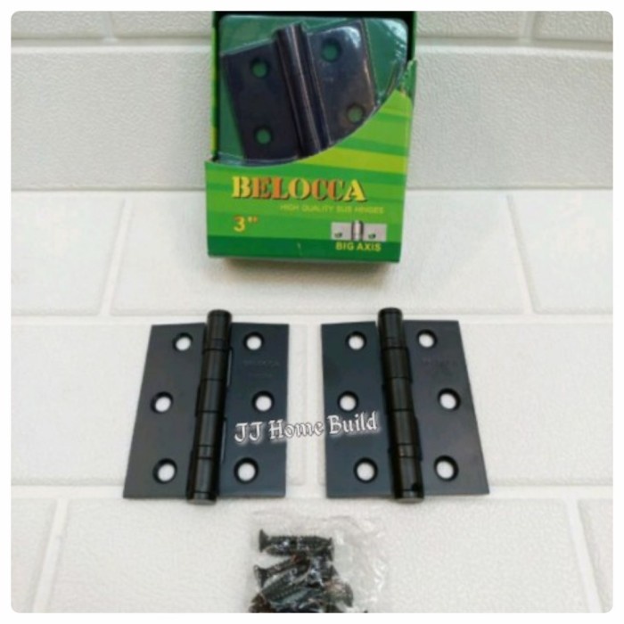 Engsel Belocca Engsel Pintu 3"/4"/5" Inch Stainless Sus 304 Black Hitam